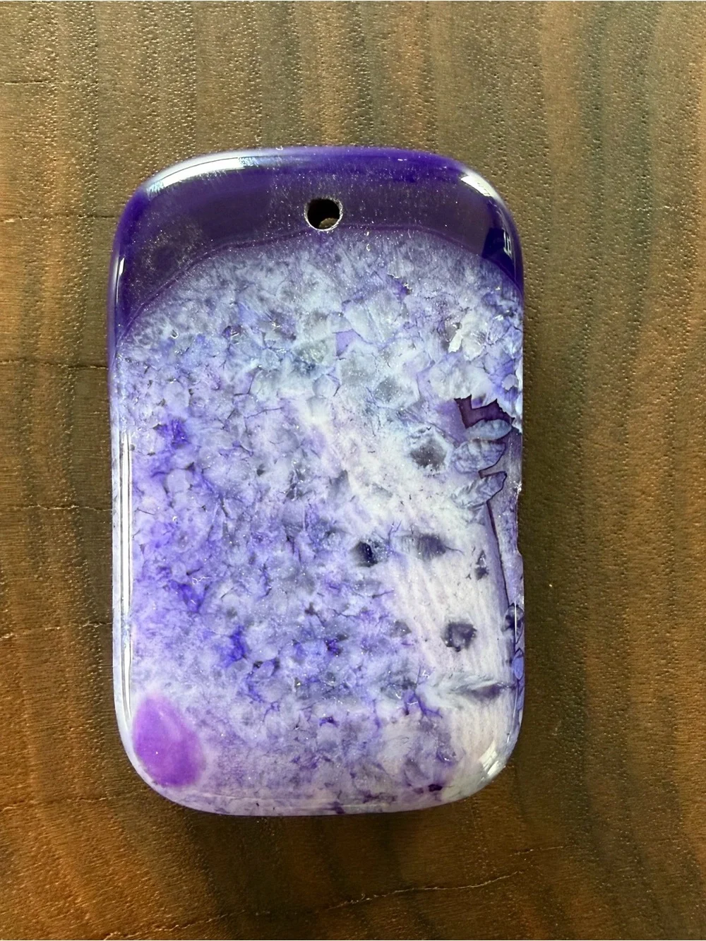 Purple Druzy Agate Pendant Dyed Crystal Necklace Gemstone Natural Stone Jewelry